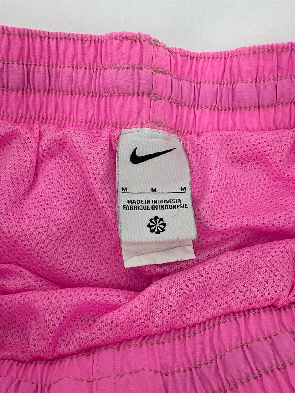 Nike Men's Neon Pink Swim Trunks with Contrast Drawstring